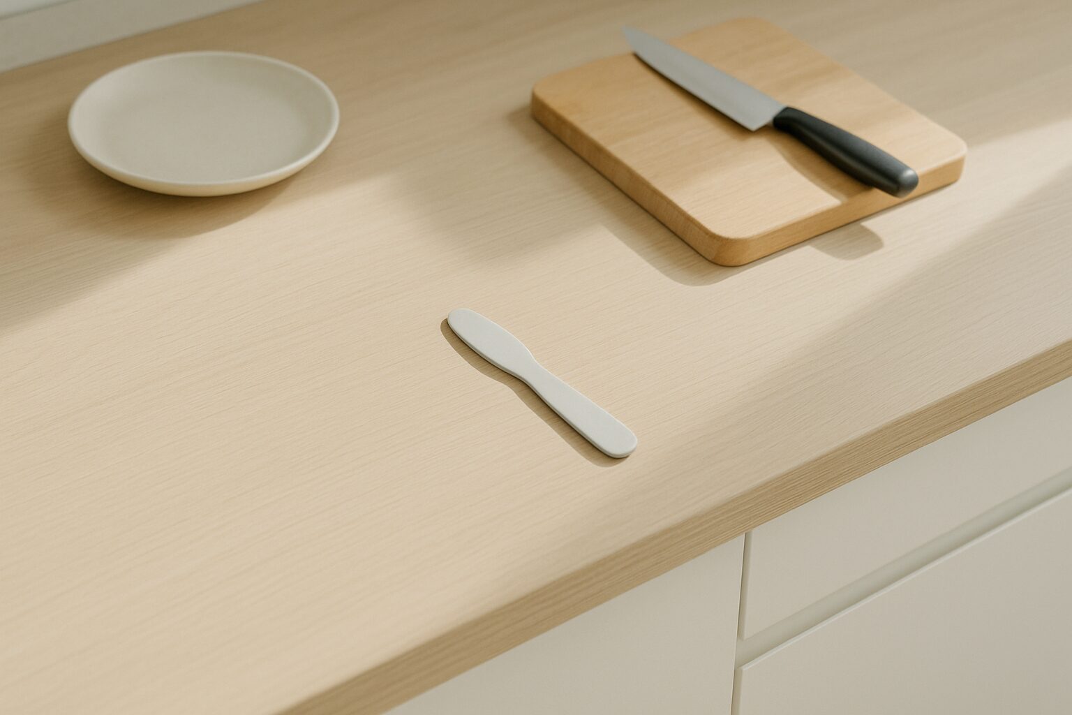 キッチンでの作業空気感を静かに写したイメージ